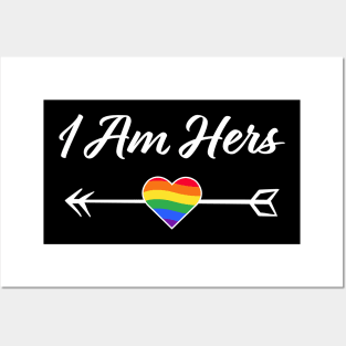 Rainbow I Am Hers Arrow For Lesbians In Love Posters and Art